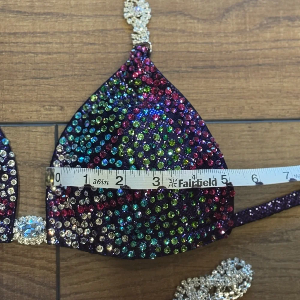 Sequin Bikini Set with Crystal Straps - Picture 4 of 10
